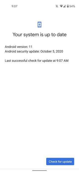 Google Pixel update settings