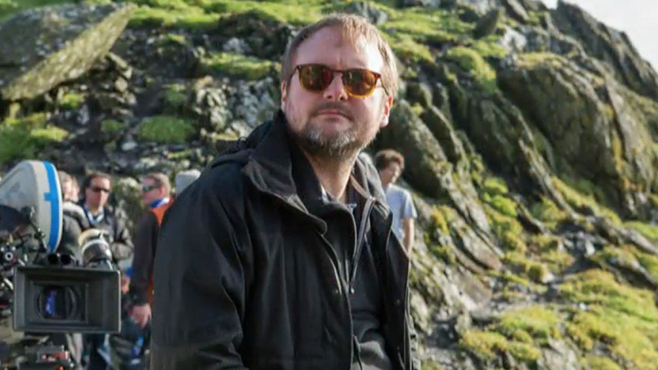 Rian Johnson, who will direct an upcoming Star Wars movie, on the set of The Last Jedi