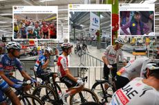 Supermarket stage start at the Vuelta a España