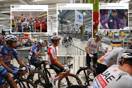 Supermarket stage start at the Vuelta a España