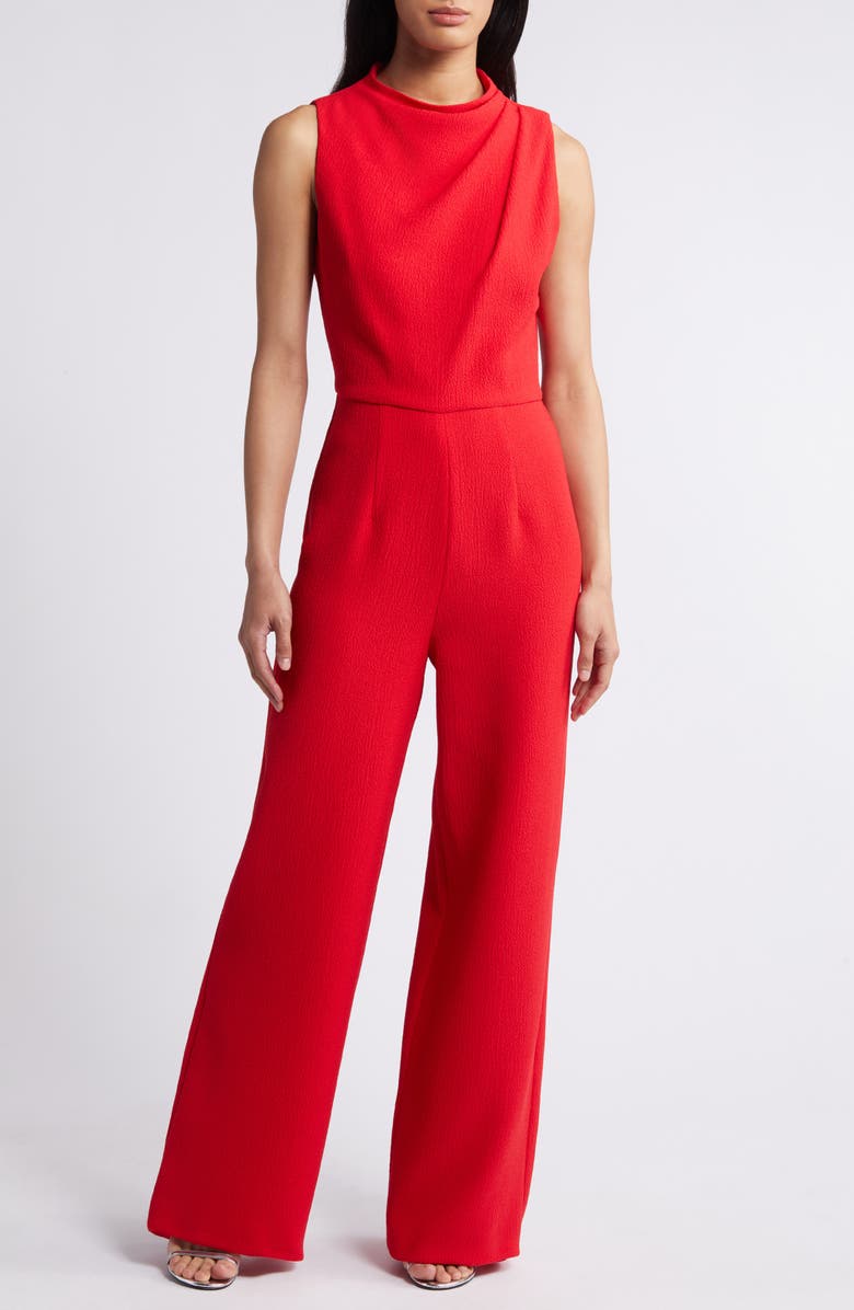 Corrine Draped Bodice Wide Leg Jumpsuit