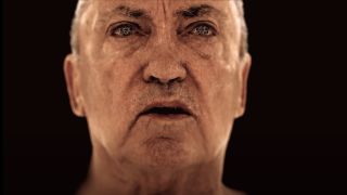 Close up of Udo Kier's character in Hideo Kojima's OD video game