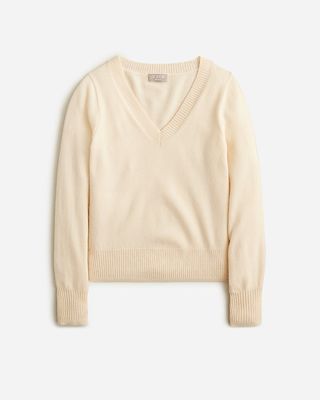 Cashmere Shrunken V-Neck Sweater