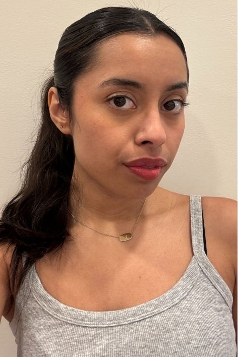 Dear Dahlia Lip Paradise Sensual Lip Glow before, during, and after application.