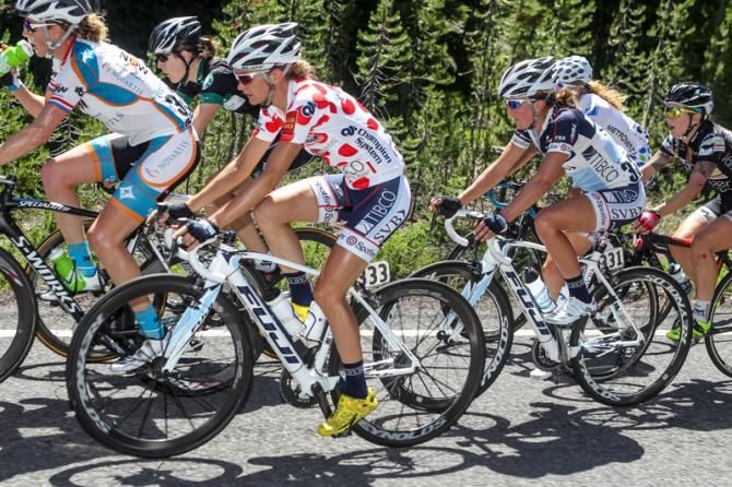 Claudia Hausler (TIBCO) was able to defend the climber's jersey for another day.
