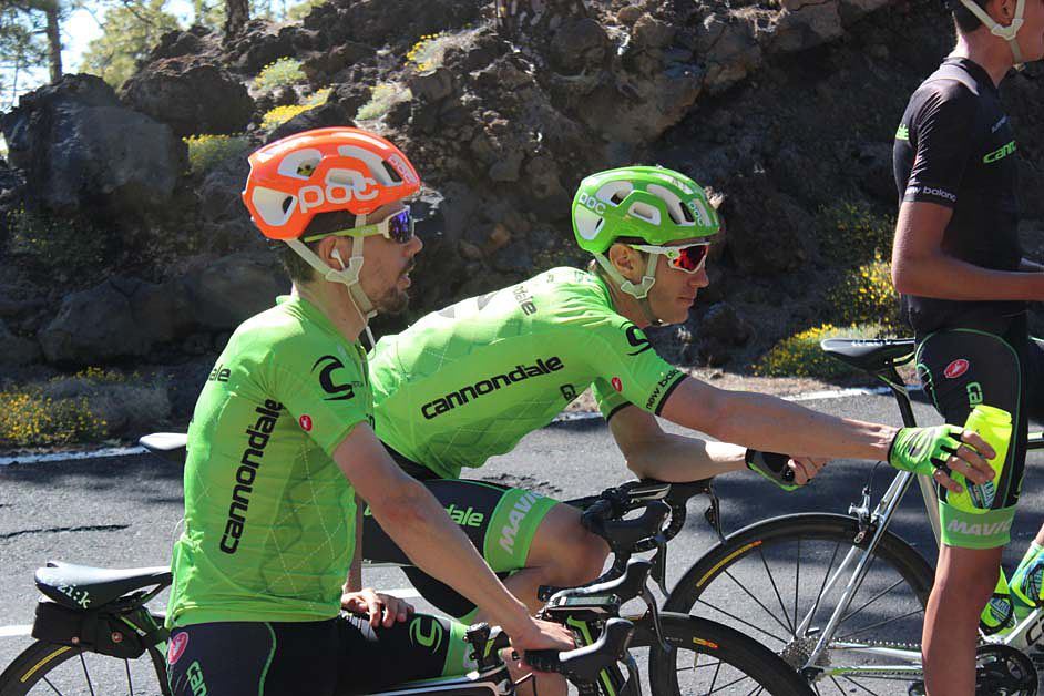 Cannondale Pro Cycling riders take a short break