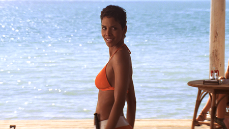 Halle Berry in orange bikini in Die Another Day
