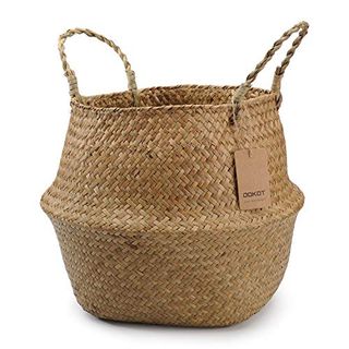 Dokot Seagrass Basket Belly Woven Basket With Handle