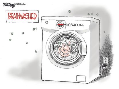 Editorial Cartoon U.S. covid anti vaxxers