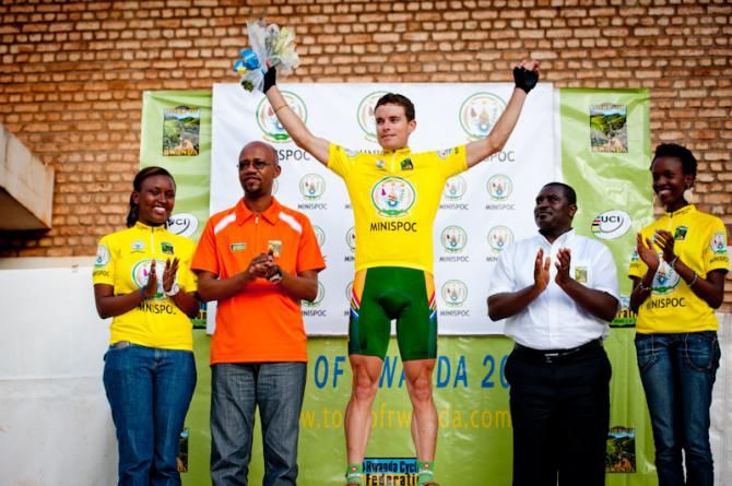 Darren Lill (National Team South Africa) gets the yellow jersey
