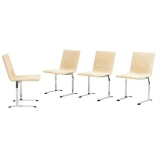 Four cream dining chairs from 1stDibs