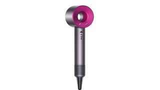 Dyson Supersonic Hair dryer in silver and fuschia