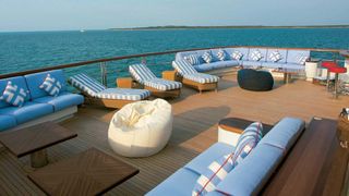 Furniture, Couch, Outdoor furniture, Azure, Aqua, Ocean, Turquoise, Teal, Sea, Outdoor sofa,