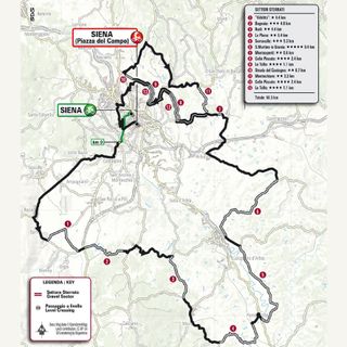 Strade Bianche Rosa 2025 route. Image credit: RCS.