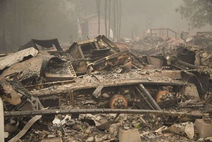 Oregon fire aftermath.