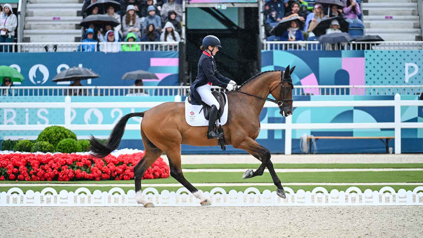 Laura Collett and London 52 head the individual leaderboard after dressage day in the Olympic eventing, while Britain holds provisional team gold.