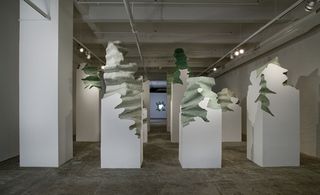 The Fabric Workshop and Museum to create these mammoth 16ft-tall eroded columns