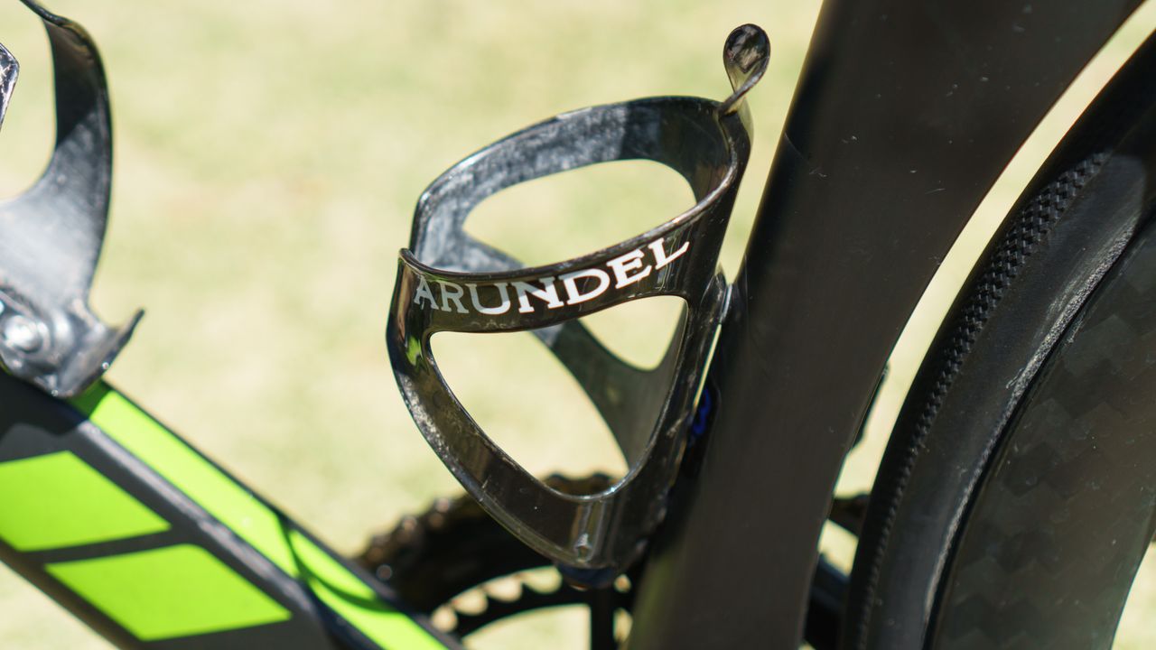 The team use bottle cages from Arundel