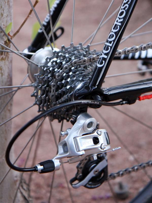 Like most SRAM-equipped 'cross riders, Tim Johnson (Cannondale-Cyclocrossworld.com) chooses the company's second-tier PG-1070 cassette for its better performance in mud.