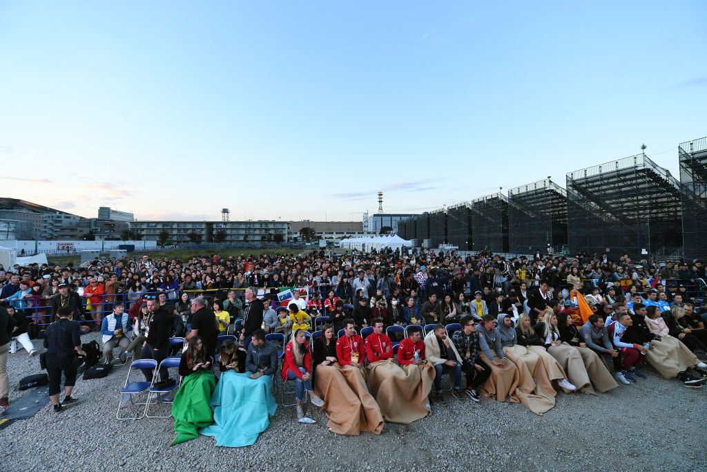 There was a big crowd to watch the riders