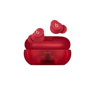 Transparent Red Beats Solo Buds