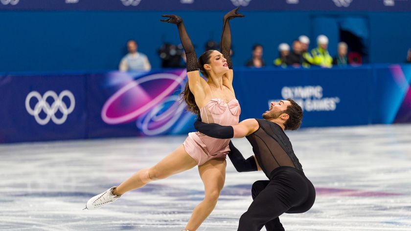 France's Laurence Fournier Beaudry and Guillaume Cizeron figure skating at the 2026 Winter Olympics