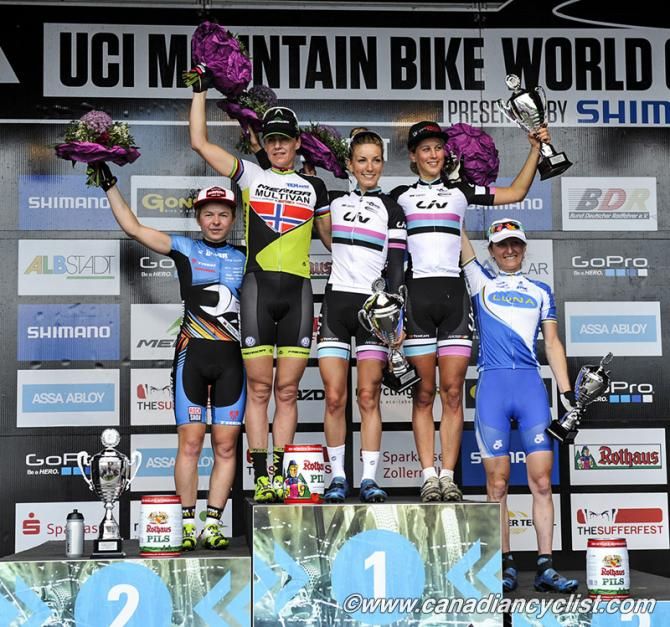 Podium: Tanja Zakelj, Gunn-Rita Dahle Flesjaa, Pauline Ferrand Prevot, Jolanda Neff, Catharine Pendrel