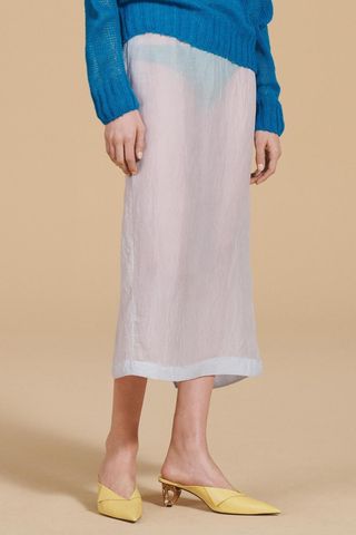 Zara Sheer Midi-Skirt