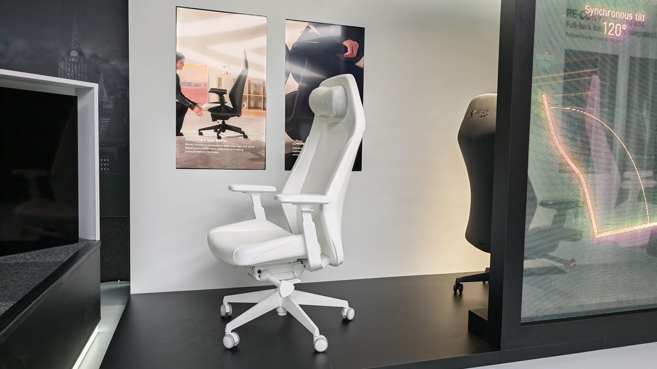 The Secretlab Atlas on show at the brand's Singapore showroom and office.