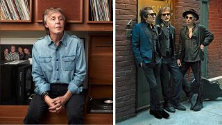 Paul McCartney at home, and the Rolking Stones standing in a doorway