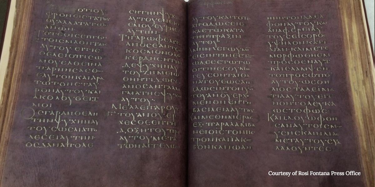 Scientists generally thought that Tyrian purple, extracted from sea snails, was used to dye the parchment sheets of the sacred text called Codex Purpureus Rossanensis.