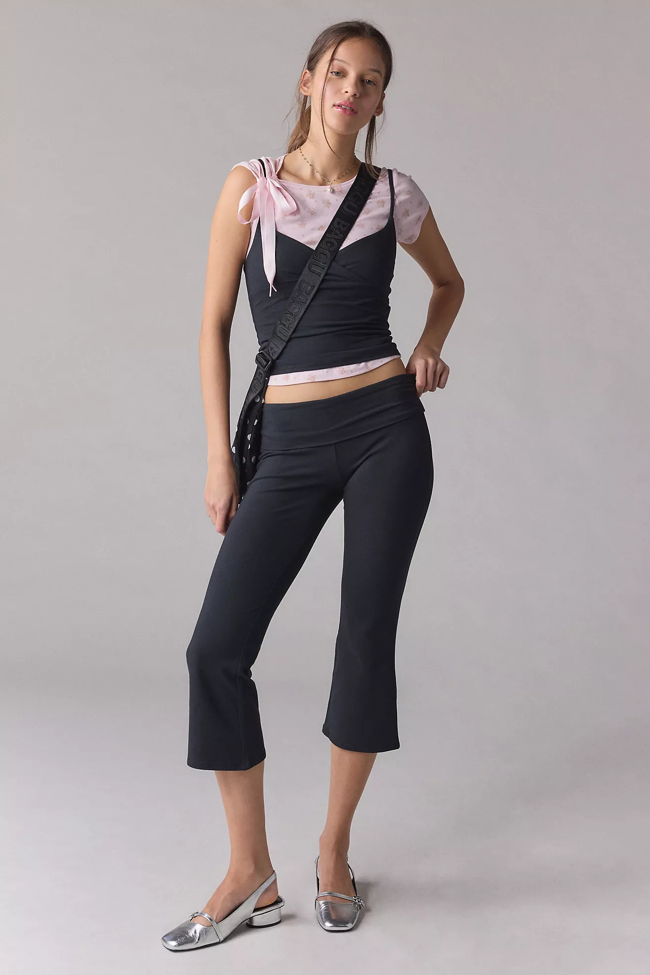 Out From Under Bec Cropped Foldover Kick Flare Pant