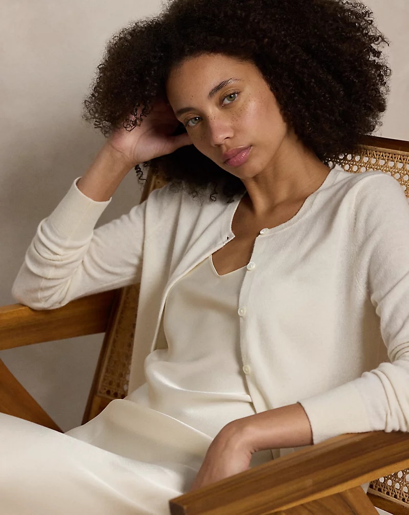 Cashmere Crewneck Cardigan