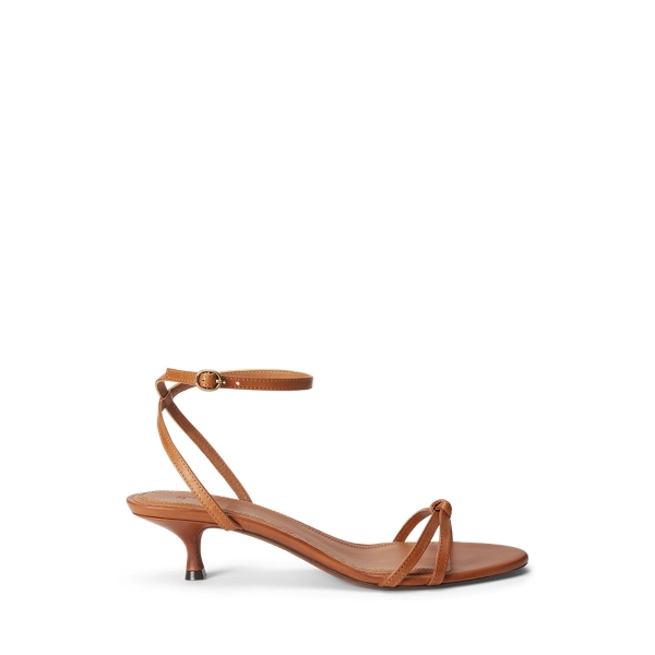 Leather Kitten Heel Sandal