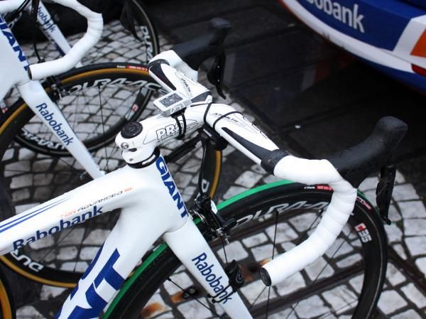 Rabobank's Nick Nuyens set off from Brugge with one-piece Stealth Evo integrated bars from team sponsor PRO.