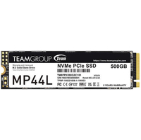 Price watch: ➖Team Group MP44L | 500 GB | M.2 2280 | PCIe 4.0 | 5,000 MB/s read | 3,700 MB/s write | $37.99 at Amazon