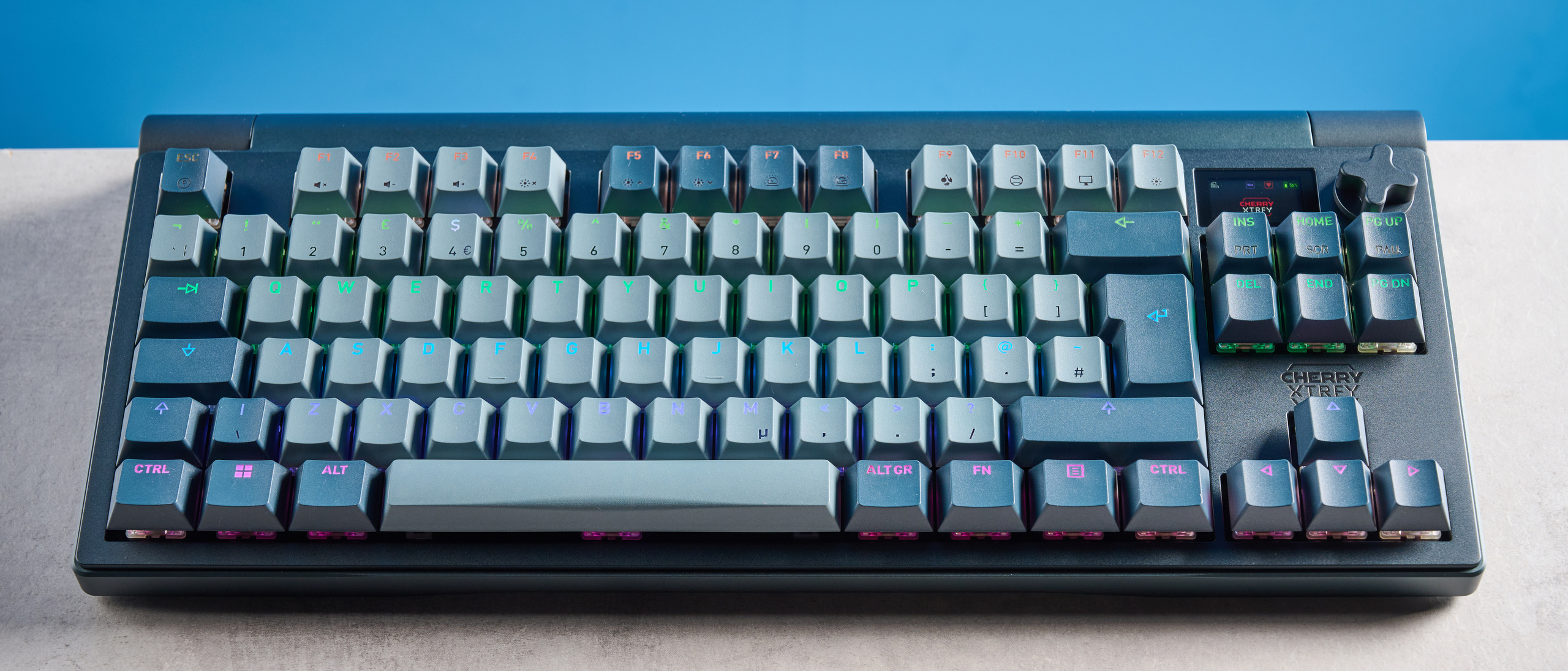 A Cherry XTRFY MX 8.3 TKL Wireless keyboard