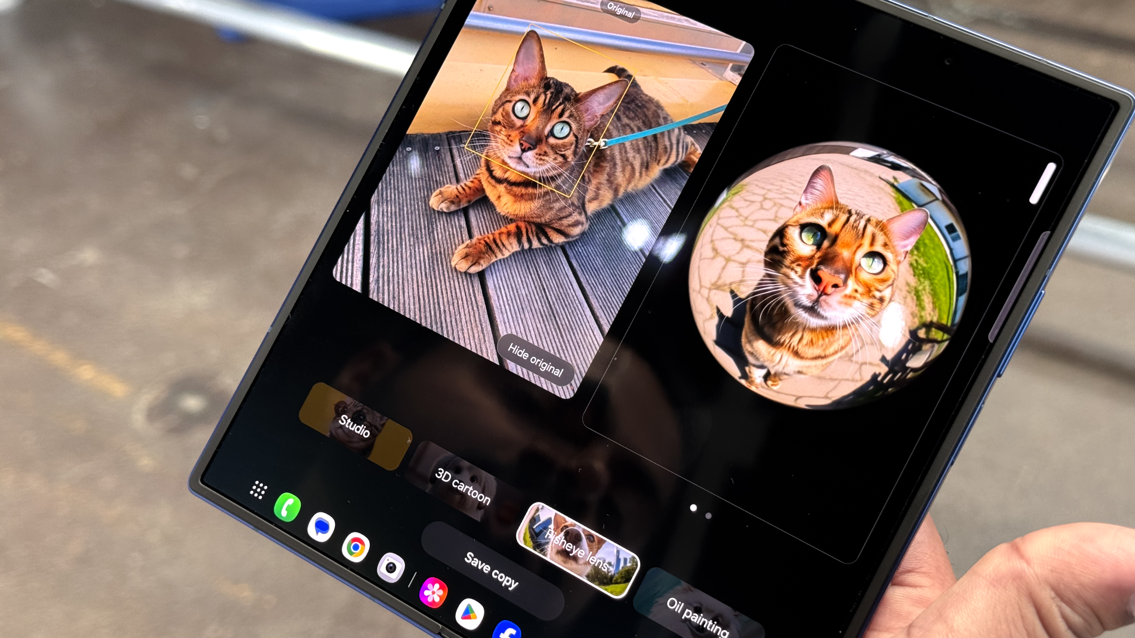 Galaxy Z Fold 7 shown during Samsung hands on event