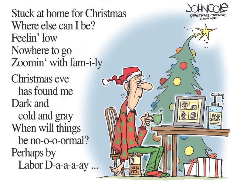 Editorial Cartoon U.S. COVID Christmas