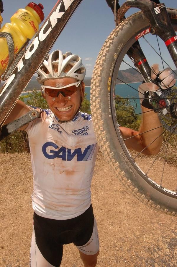 Urs Huber celebrates.