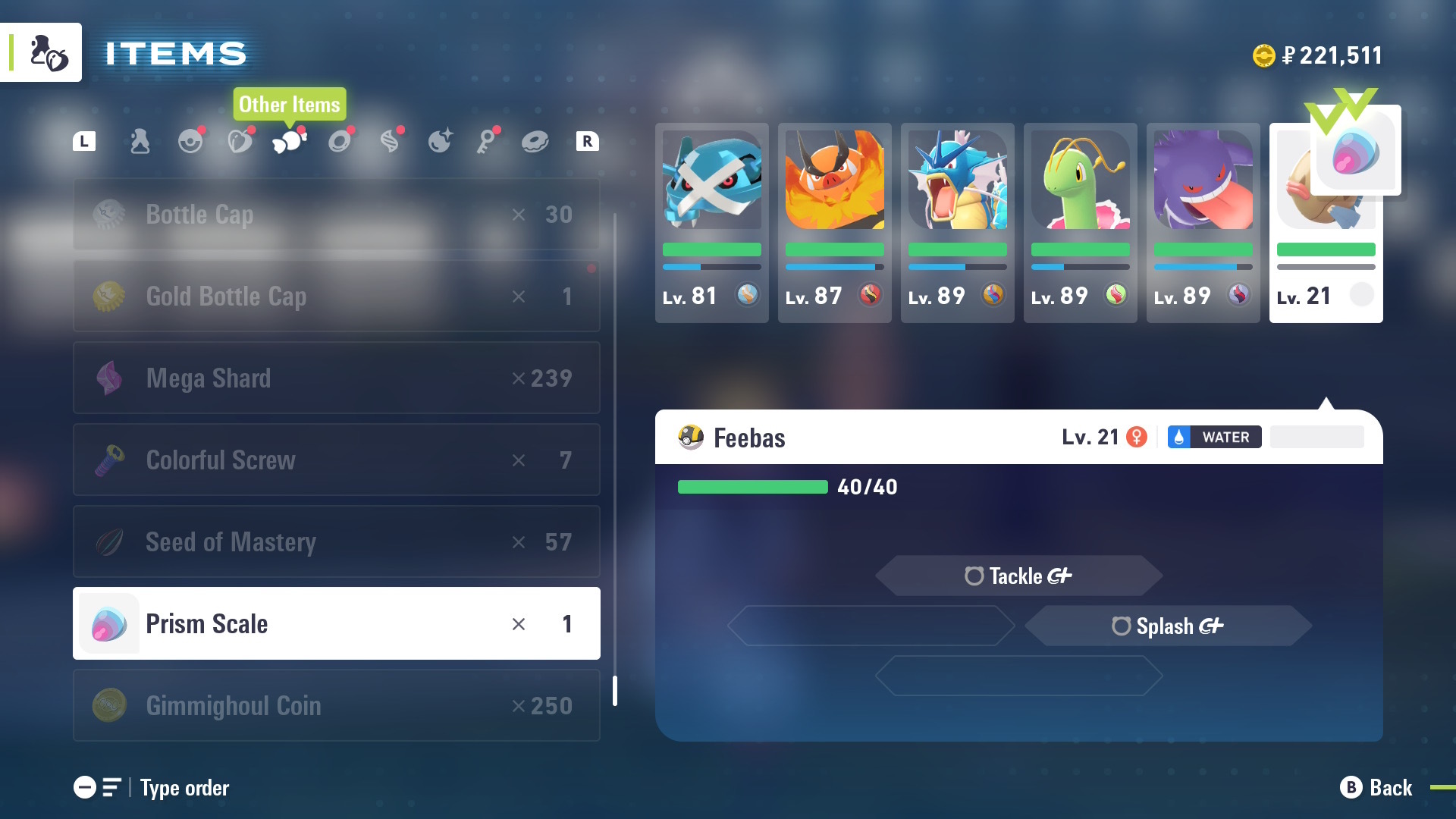 Feebas in Pokemon Legends ZA