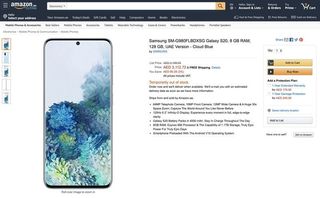 Samsung Galaxy S20 Amazon Uae Listing