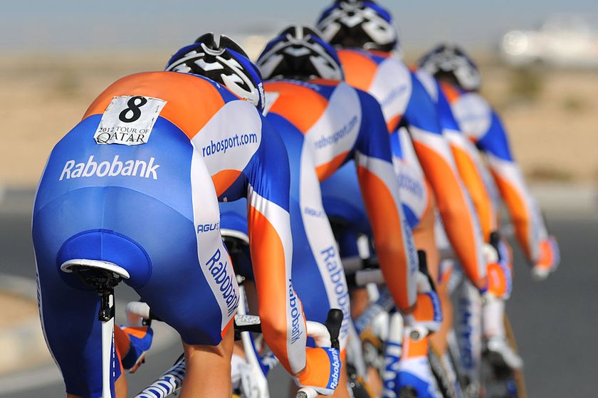 Cycling: Tour of Qatar 2012 / Stage 2
Team Rabobank (Ned)/ Illustration Illustratie /
Team Time Trial / Contre la Montre Equipe / Ploegentijdrit / TTT / Ronde / Rit Etape /(c)Tim De Waele
