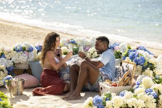 Nicole Jacky and Kendall Washington on a date on 'Love Island USA' season 6