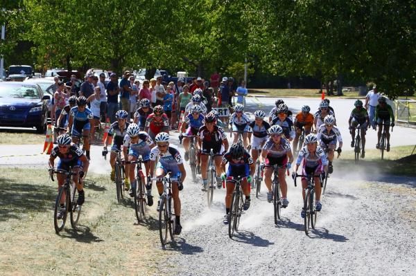 The women's race gets off to a quick start.