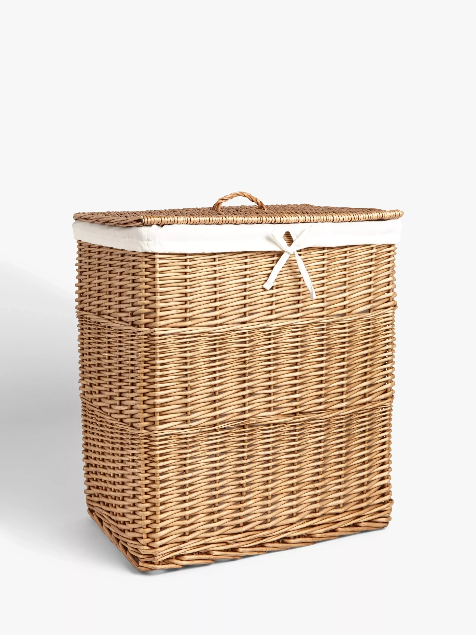 John Lewis Willow Laundry Basket, Natural