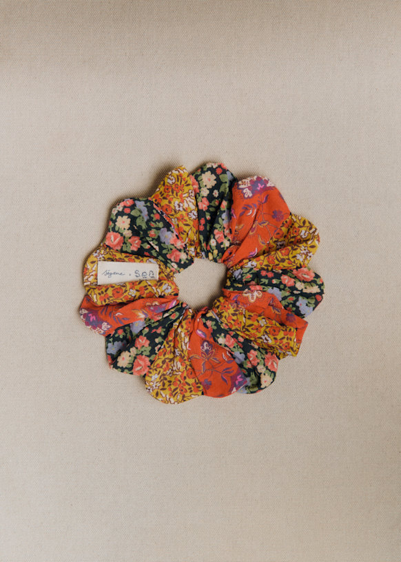 Large Scrunchie - Sézane X Sea Ny - Woodstock Patchwork - Grs-Certified Recycled Cotton - Sézane