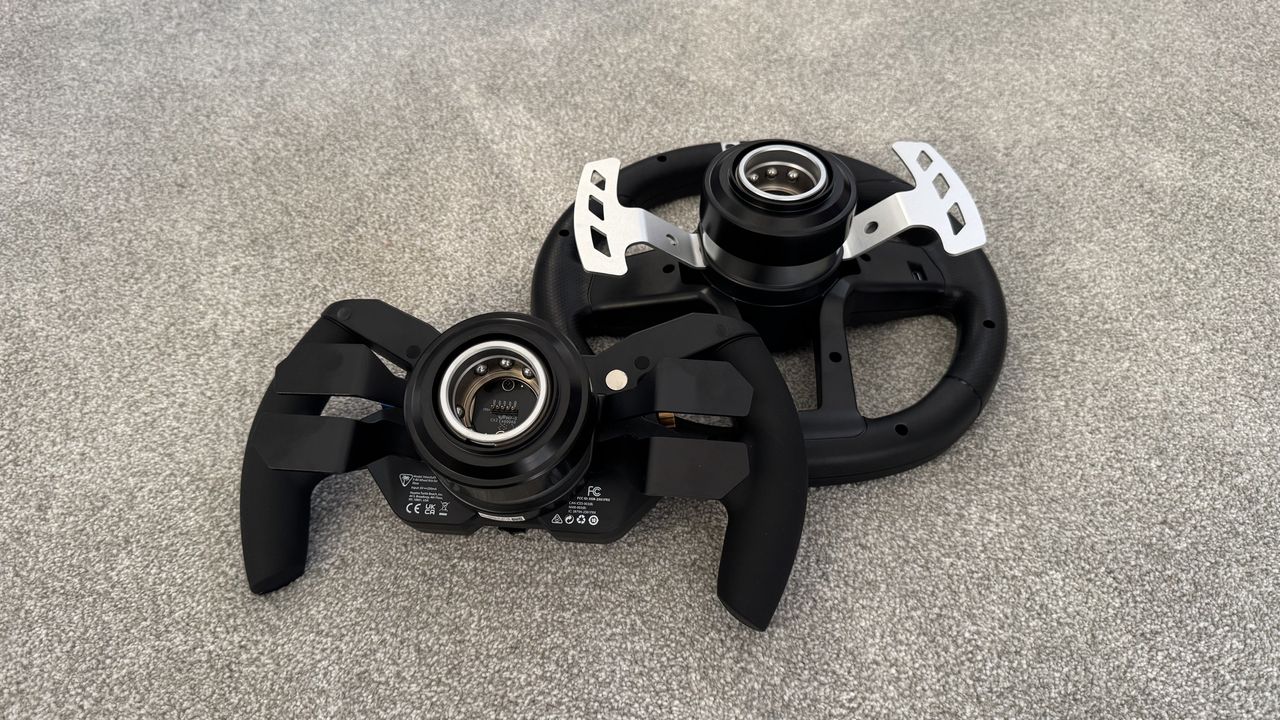The two wheels for the Turtle Beach VelocityOne Race KD3