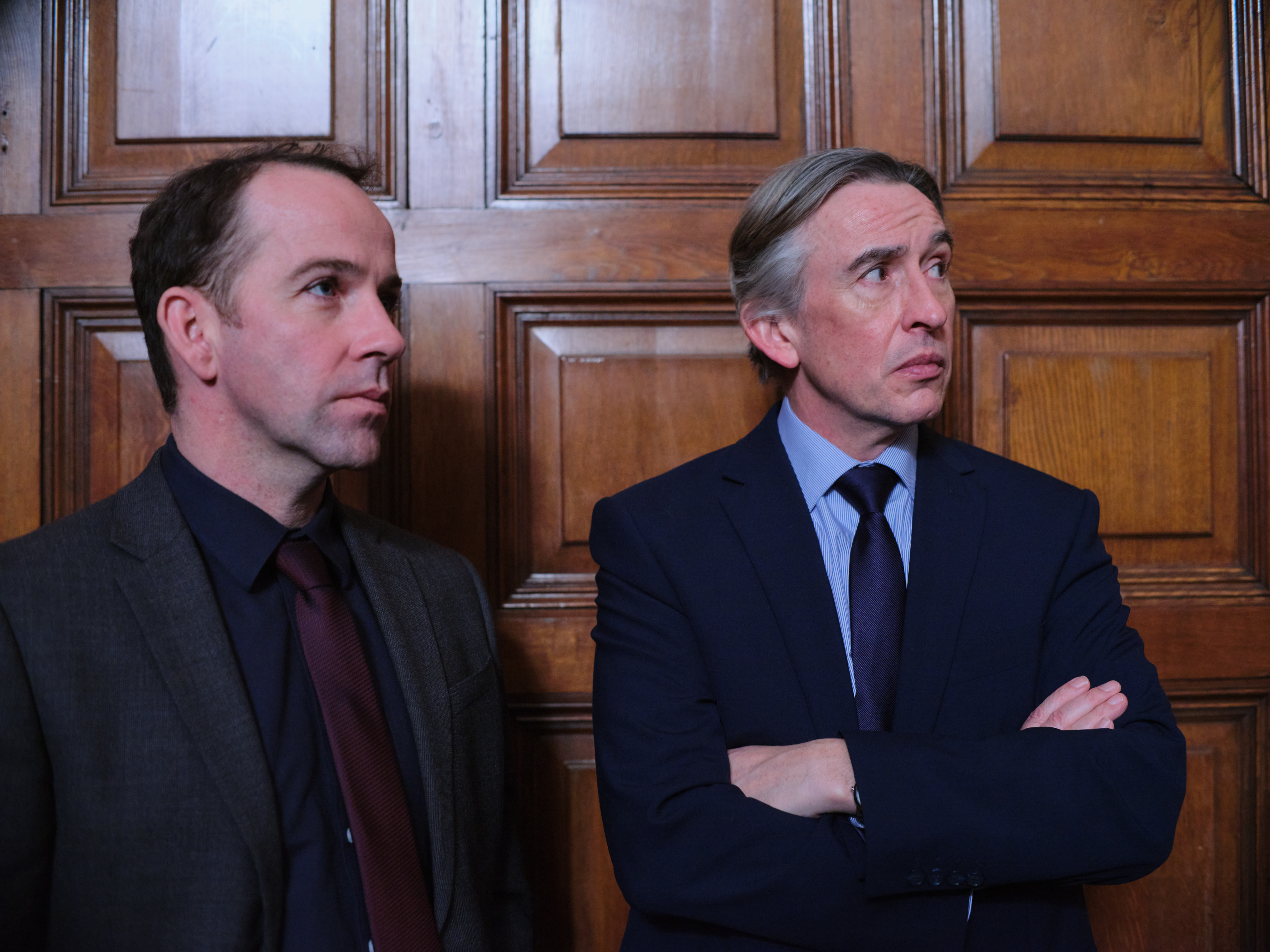 TV tonight STEVE COOGAN as Clive Driscoll and JONJO O’NEILL as DI Shaun Keep.