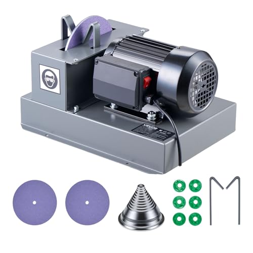 Vevor Lawn Mower Blade Sharpener, 2/3hp Lawnmower Blade Grinder With 7" Ceramic Grinding Wheel and Balancer, 30&amp;deg; or 40&amp;deg; Blade Sharpening Machine for High Lift, Low Lift, Gator &amp;amp; Flat Blades